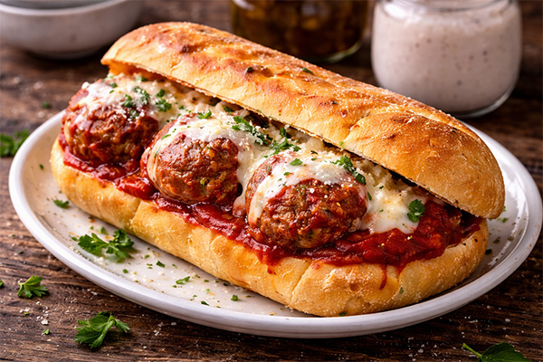 Meatball Parmigiana Hero